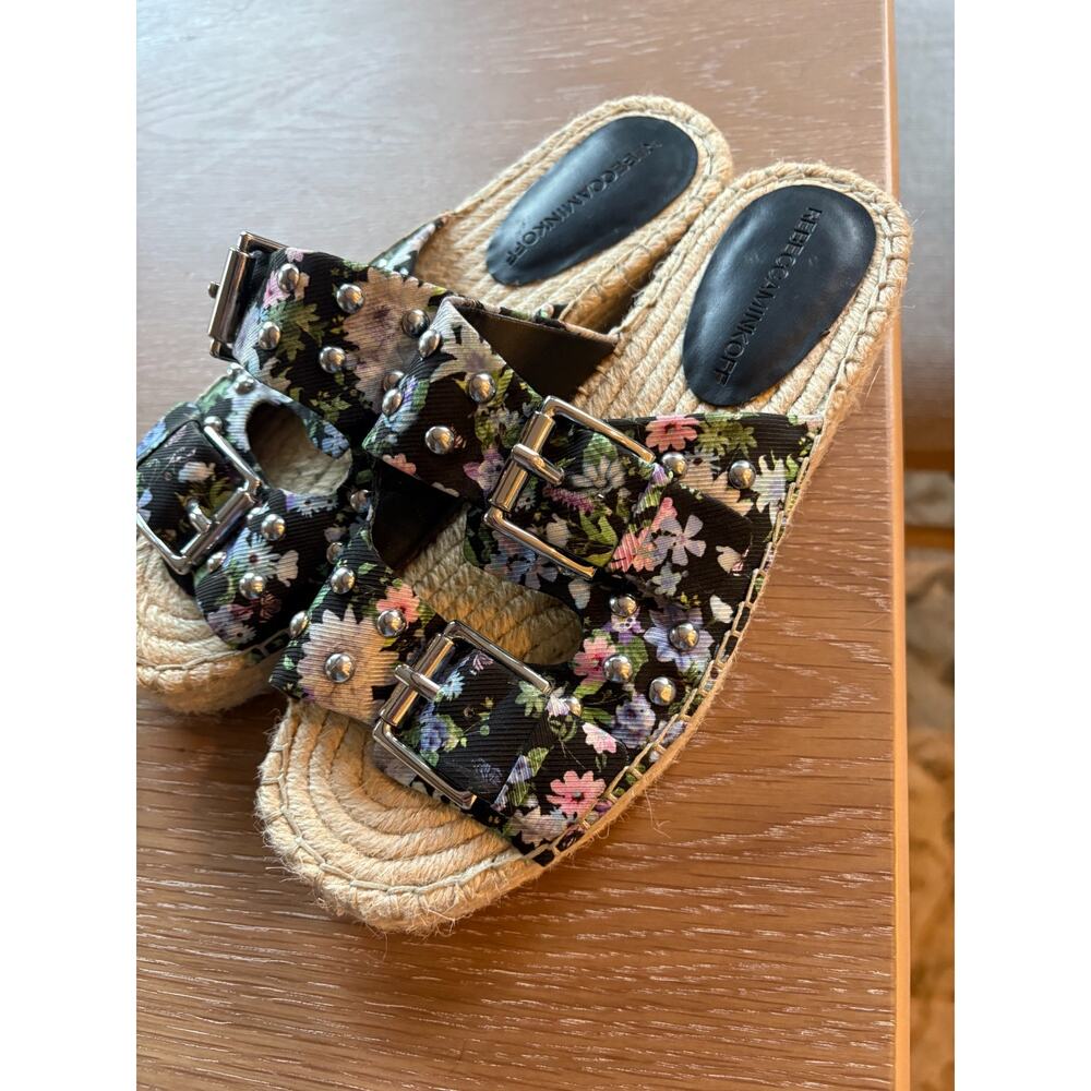 Rebecca Minkoff Espadrille Floral Platform Sandals. Size 6.5